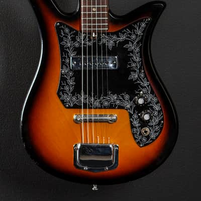 Teisco Del Rey ET-100 Tulip Late 1960's Sunburst image 7