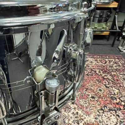 6.5" x 14" Slingerland No. 121 Super Sound King  10-Lug Chrome Over Brass Snare Drum image 9