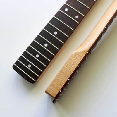 DIY Nitro selesai Maple panggang TL leher gitar dengan Fingerboard Rosewood dan 42mm kacang tulang image 3