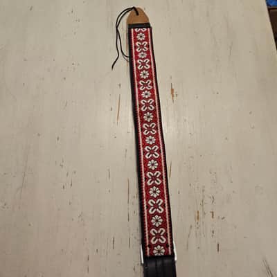 ACE Vintage Guitar Strap Red & White image 8