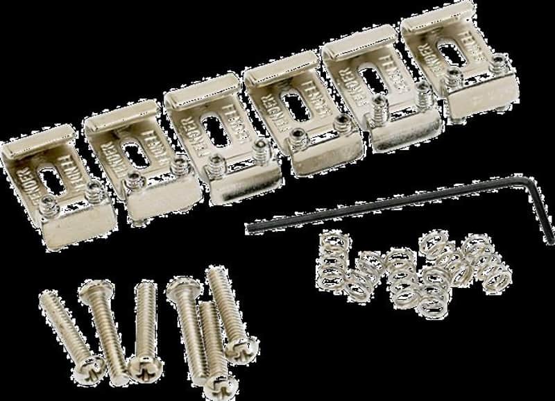 Fender American Vintage Strat®  Bridge Saddles, Nickel (6) image 1