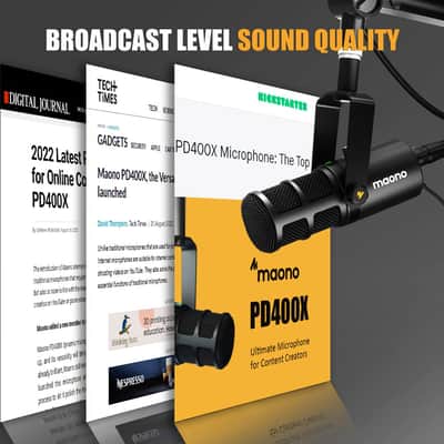 Dynamic Microphone, Usb/Xlr Podcast Pc Microphone With Software, Eq,Tap-To-Mute, Headphone Jack, Gain Knob & Volume Control, Studio Mic For Broadcast, Recording, Streaming & Gaming (Pd400X) image 2