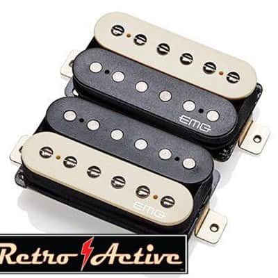 EMG Super 77 Active Humbucker 2-piece Pickup Set - Zebra -NEW image 2