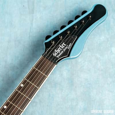 USED Schecter Diamond Series Ultra Pelham Blue 2022 Electric Guitar w/OHSC image 6
