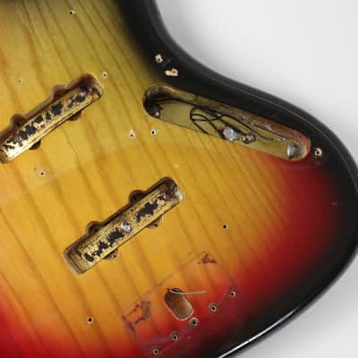 1973 Vintage Fender Jazz Bass Alder Sunburst BODY 1970s USA image 9