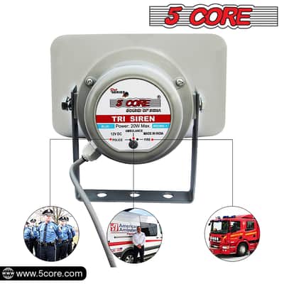 5 CORE 10 x 6 Inch PA Speaker System Outdoor Loudspeaker System 20W Power Horns Waterproof Weatherproof 8 Ohm PA Speaker for Ice Cream Truck Car-1 PC image 4