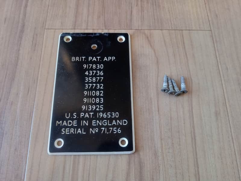Vintage 1960's Baldwin Hollowbody Electric Guitar Neck Screw Cover Plate w/ Mounting Screws! image 1