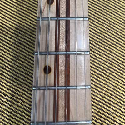 Wanderkauven Electric guitar - Transparent green burst finish with visible wood grain image 11
