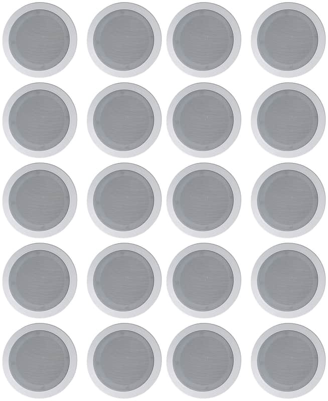 (20) Rockville HC55-16 White 5.25" 300w In-Ceiling Home Theater Speakers 16 Ohm image 1