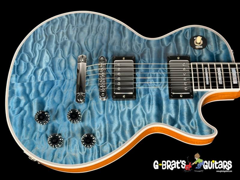 2025 Gibson Les Paul Custom 7A Quilt Top M2M Custom Shop Special Order ~ Ocean Blue image 1