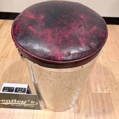Vintage 1960's Ludwig Canister Throne in Silver Sparkle image 5