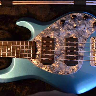 Ernie Ball Music Man Stingray HH 5 Family Reserve 2010 Turquoise Pearl image 13