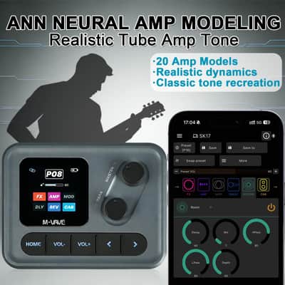 M-VAVE Pocket AMP Effect Pedal Guitar Bass 6 Modules 80+ (Price includes the import duty for US buyer) image 4