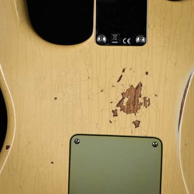 Fender Custom Shop Deluxe Stratocaster w/ Seymour Duncan SH4B Humbucker, Relic/ Closet Classic Hardware- Aged Vintage White 2026 (R148062) image 18