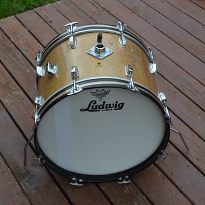 Vintage 1965 Ludwig Champagne Sparkle 22" Super Classic Bass Drum 22 x 14 image 1