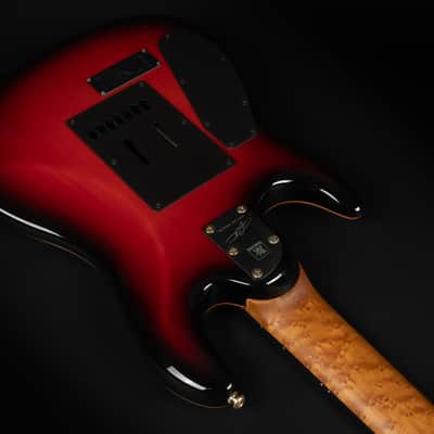 2021 Ernie Ball Music Man Jason Richardson Signature Cutlass 7 - Rorschach Red | USA 7-String JR7 Buckeye Burl Top Birdseye Maple Neck Tremolo Stainless Steel Frets 3.6kg | OHSC image 15