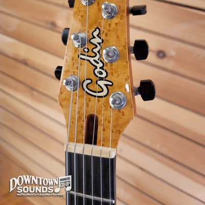 1995ish Godin LGX Electric Guitar with Godin Hard Case - Natural Flame Maple, 8lbs image 6