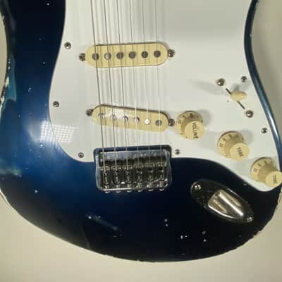 1983 E-Series USA Fender Stratocaster Neck  Hardtail MJT Lake Placid Blue Pine Body image 18