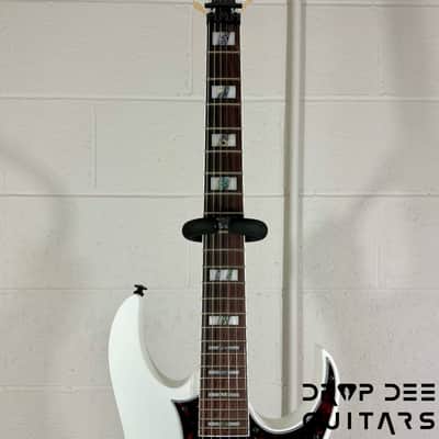 Ibanez Prestige RG653DX Electric Guitar w/ Case - White Flat image 9
