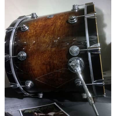 DW Collectors Series Exotic 5 Piece Shell Kit- Bubinga Pomele/Natural Candy Black Burst image 3