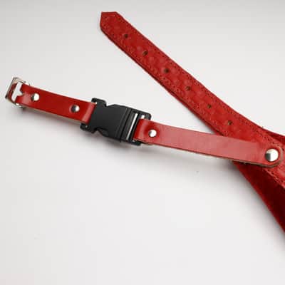 Accordion Shoulder Strap Boppola - Red on Red (Embosed) image 4
