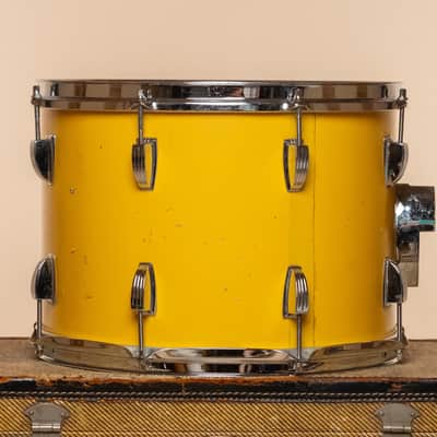 1970s Ludwig 6 ply Tom in White Cortex (under Yellow) - 10x14 image 3