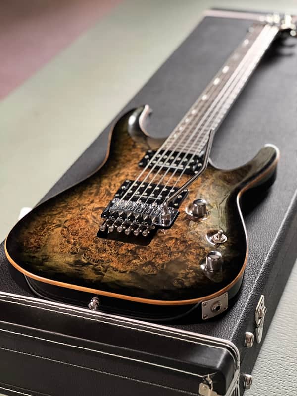 ESP Original Series Horizon FR CTM See Thru Black Burst image 1
