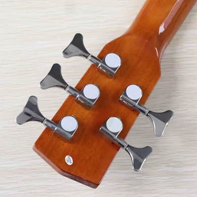 Custom 5 String Acoustic Electric Bass, Mahogany Body, Spruce Top Body image 4