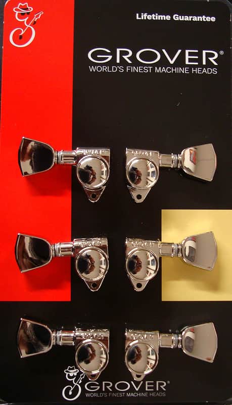 Grover 102-18NK Rotomatic Tuning Machines 3 +3 Nickel Finish w/Keystone Buttons image 1