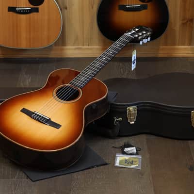 Unplayed! 2019 Taylor 712e-N 12 Fret Nylon Acoustic Guitar Sunburst + OHSC image 1