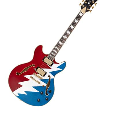 D'Angelico Guitars Premier Grateful Dead DC Semi-Hollow Electric Guitar image 2
