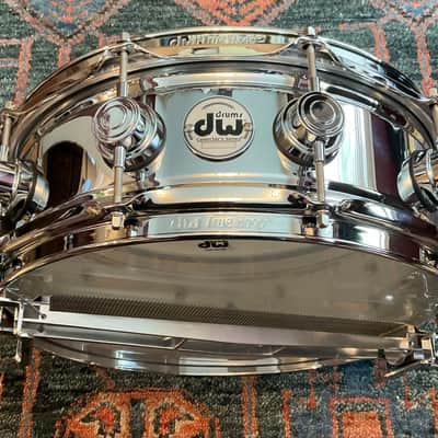 DW Collectors Series 5” x 14”True Sonic Snare Drum - Chrome Over Brass image 1