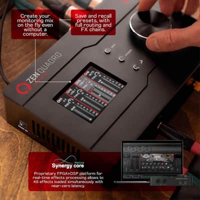 Antelope Audio Zen Quadro Synergy Core — 4-Channel Dual USB-C Bus Powered Audio Interface w/Discrete Preamps, Real-Time DSP+FPGA Effects & Compatibility for Mac, iOS, Android Software — 14x10 image 8
