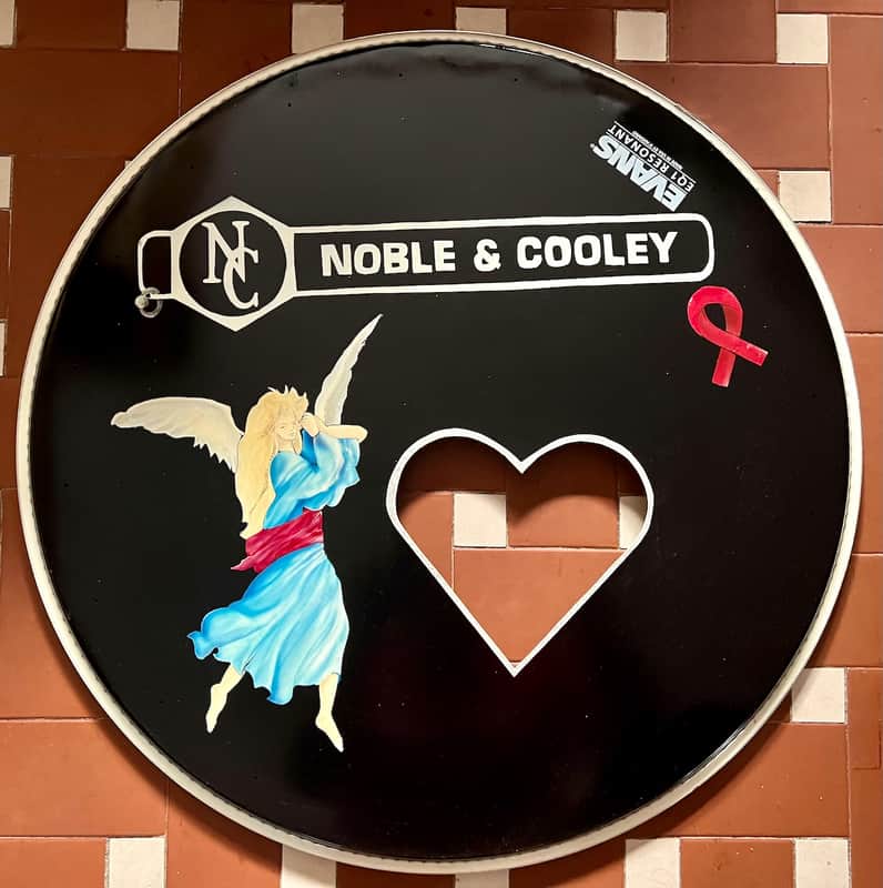 Evans 22'' EQ1 Resonant - Homemade Noble & Cooley Artist Painting 2016 Black image 1