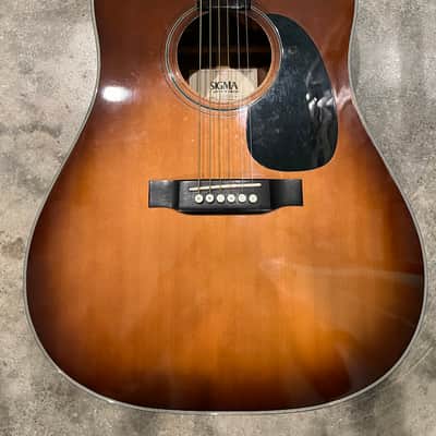 Made in Japan Sigma by CF Martin 52SDM-5S 70s dreadnought acoustic guitar Sunburst image 2