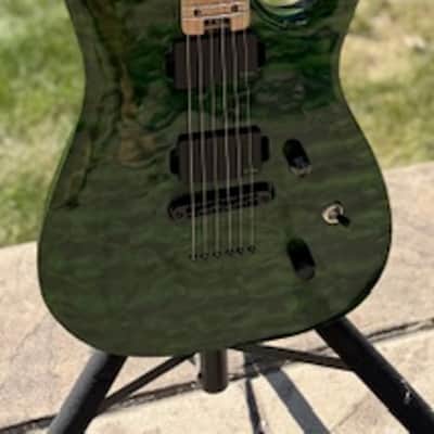 custom built Ibanez style guitar RGA style 2025 - Transparent green nitro image 11