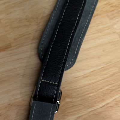 Fender Custom Shop Guitar Bass Strap Black Leather image 6