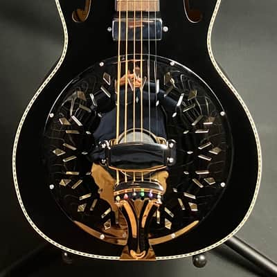 Recording King Dirty 30's Minnie Bucker Acoustic-Electric Resonator Guitar Matte Black image 1