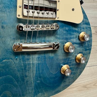 Gibson Les Paul Standard '60s Figured Top Electric Guitar - Ocean Blue #022 image 5