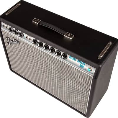Fender '68 Custom Deluxe Reverb Electric Guitar Tube Combo Amplifier, 22W, Black image 1