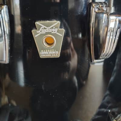 Ludwig (Chicago) Maple 🍁 Modified 14"(Diameter)x13"(Depth) Floor Tom 1984-85 - Black Wrap image 2
