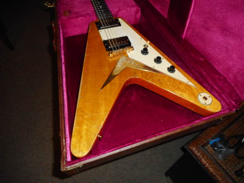 Scarecrow Guitars 59 korina V tribute, Hand Made with aged korina and Brazilian Rosewood Fret board Gibson HSC image 1