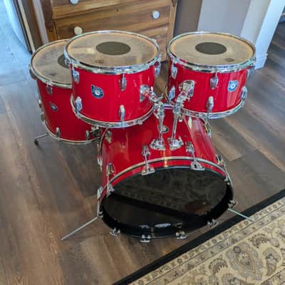 Beverley "Panorama" Drumkit 1960s-70s - Red Silk image 5