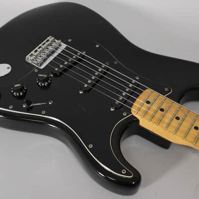 1979 Fender Hardtail Stratocaster Black w/OHSC image 9