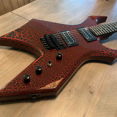 2022 B.C. Rich Limited Edition Stranger Things "Eddie's" Warlock Red Crackle image 2