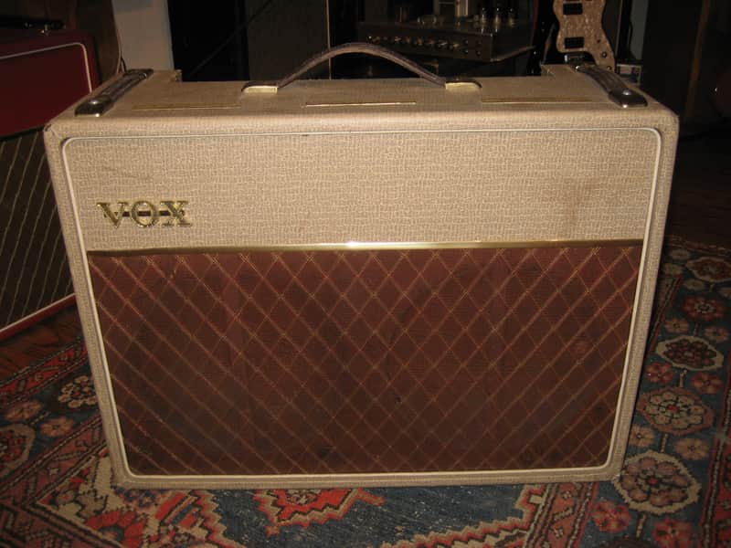 Vox AC-30/4 2-Channel 30-Watt 2x12" Guitar Combo 1960 - 1961 - Fawn image 1