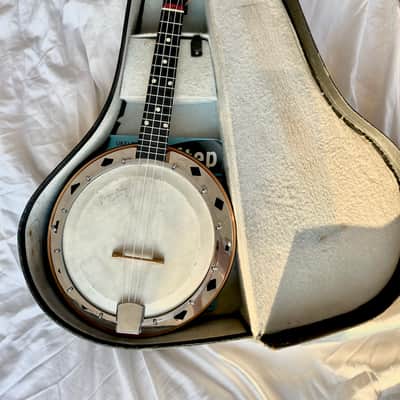 Dallas George Formby Model D Banjo Ukelele/Banjolele - 1938, Signed with Original Patent Leather Case image 5