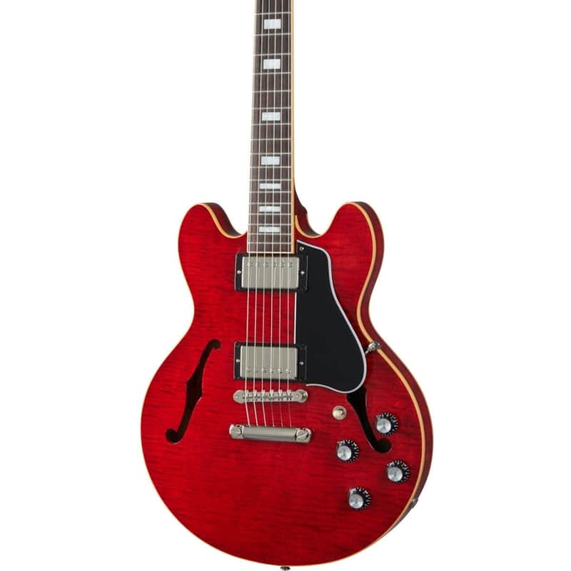 ES 335 Figured Semi Hollow Electric Guitar Sixties Cherry image 1