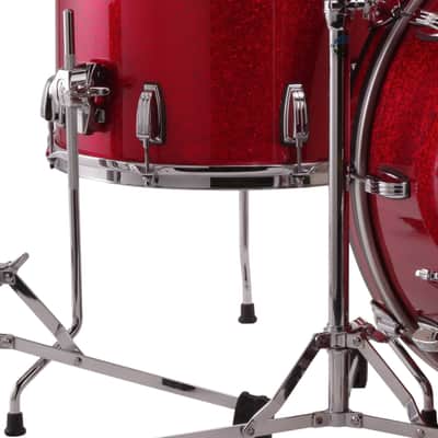 Ludwig *Pre-Order* Classic Maple 14x14" Red Sparkle Floor Tom Drum w/Legs | Made in the USA | Special Order | Authorized Dealer image 1
