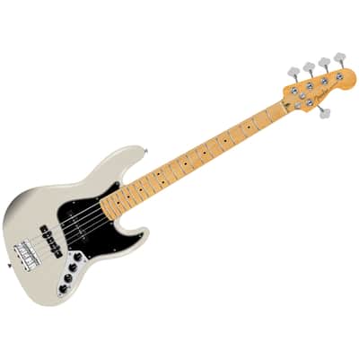 Player II Modified Active Jazz Bass V Maple Olympic Pearl Fender image 1